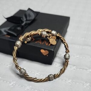Alex and Ani Twisted Gold and Silver Bracelet